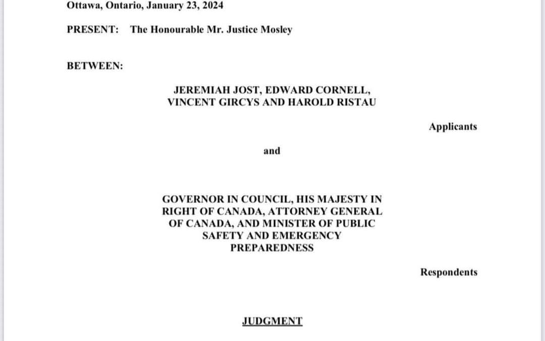Article “Federal Liberals Found Guilty by Federal Court”