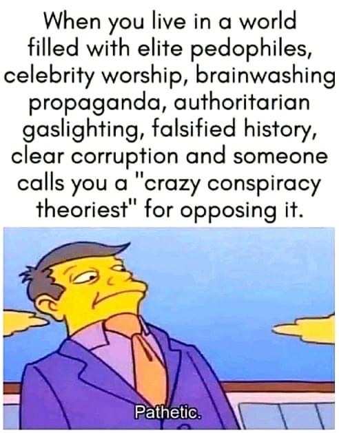Meme – “Those Crazy Conspiracy Theorists”