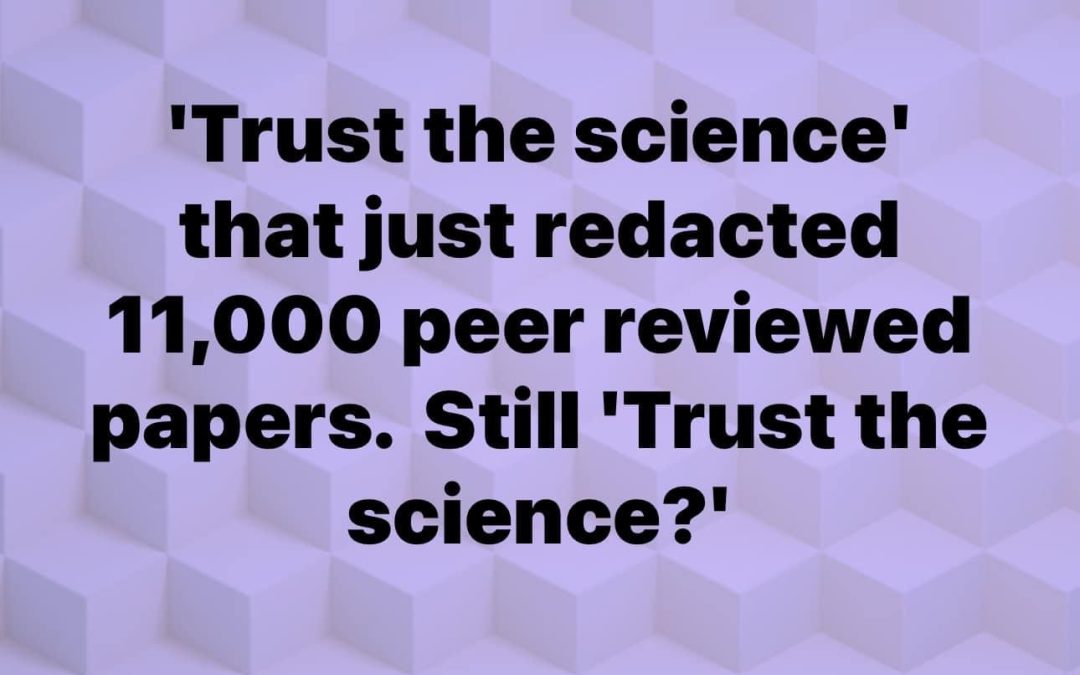 Article “Trusting The Science, No Longer”